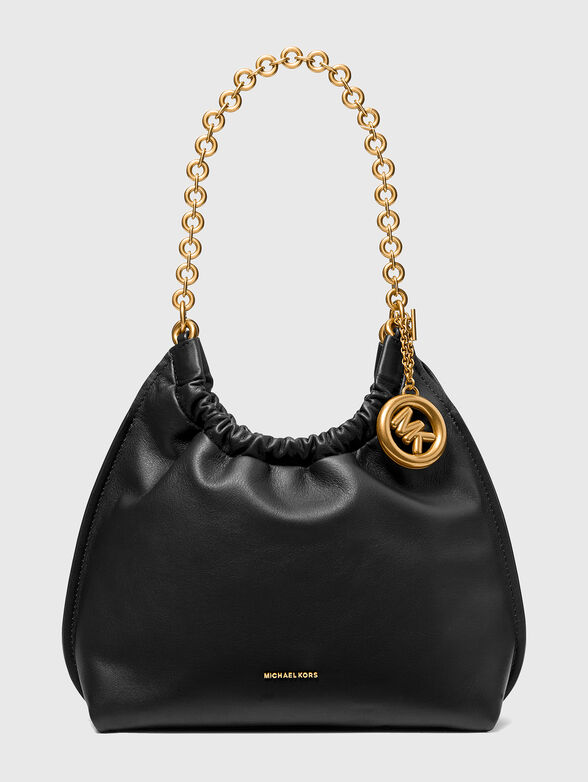 Leather bag with gold-tone accents - 1