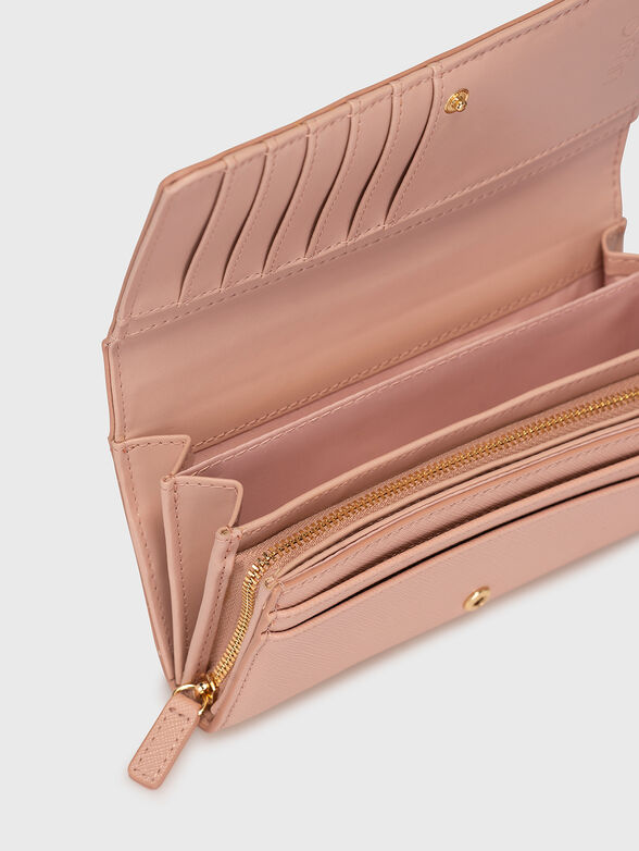 Black purse with gold-colored logo - 4