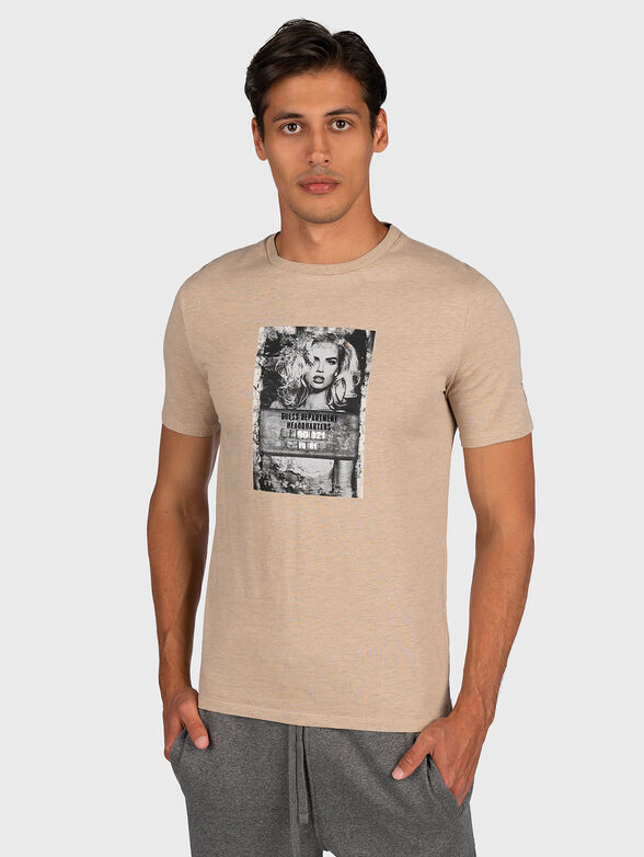 Printed T-shirt with logo patch - 1