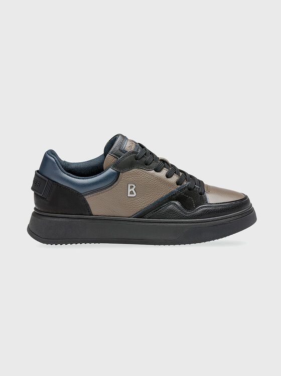 MILAN 25 leather sports shoes with contrasting details - 1