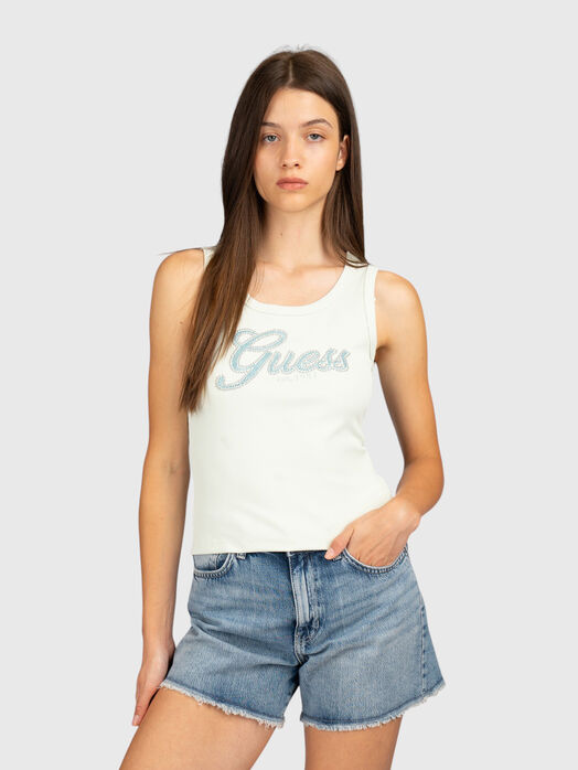 Beige top with rhinestones