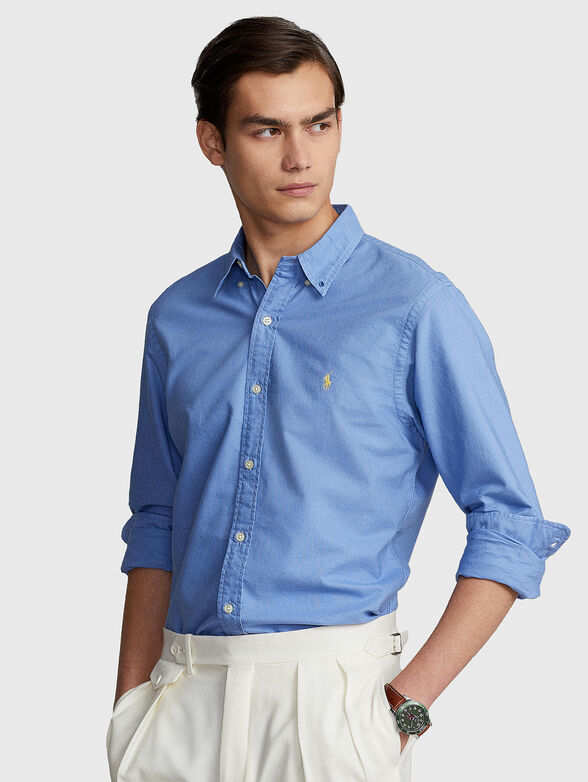 Logo-detail blue shirt  - 1