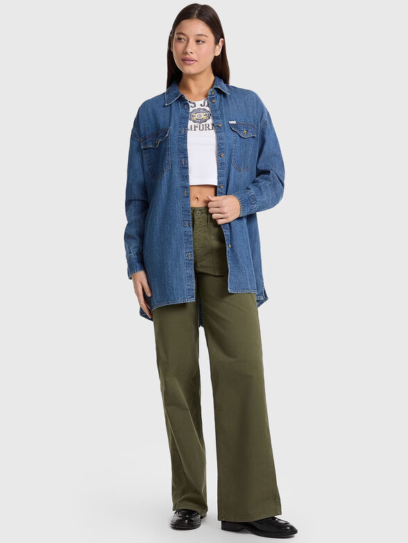 Oversized denim shirt - 1