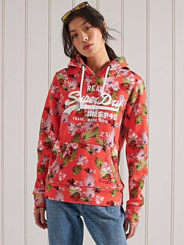 Sweatshirt with floral print - 1