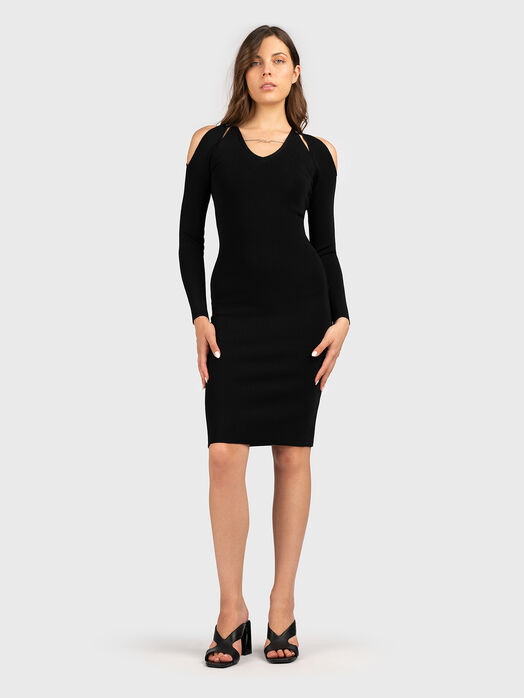 Slim dress with cut-out details