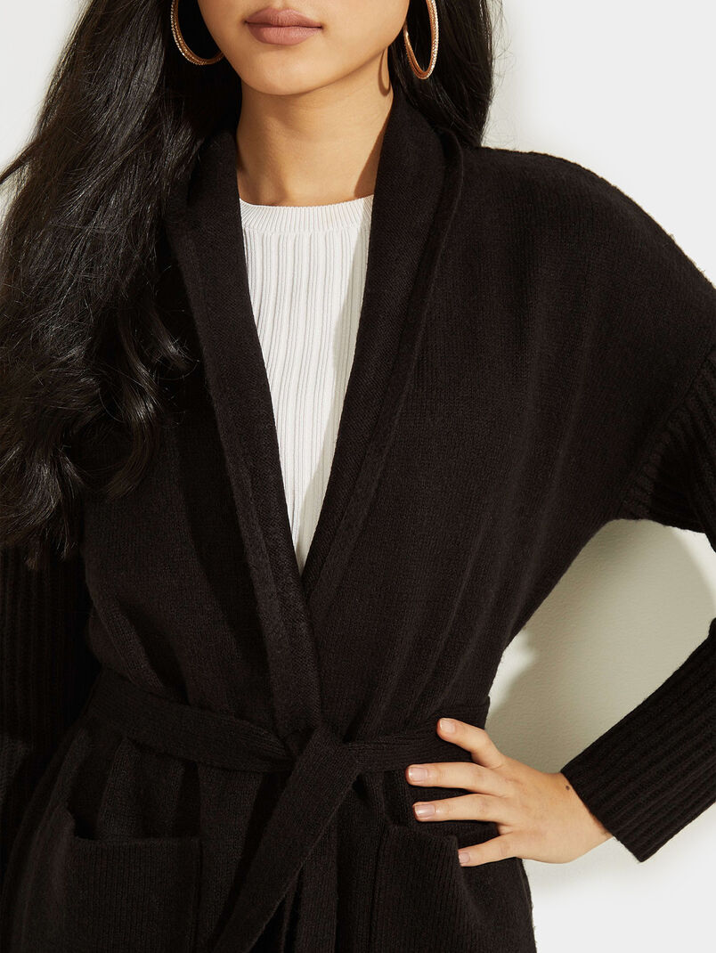 Long cardigan with belt - 3