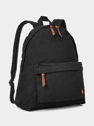 Black cotton backpack - 4