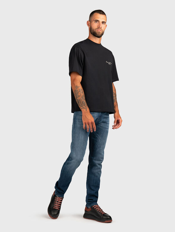 Cotton T-shirt with oval neckline - 2