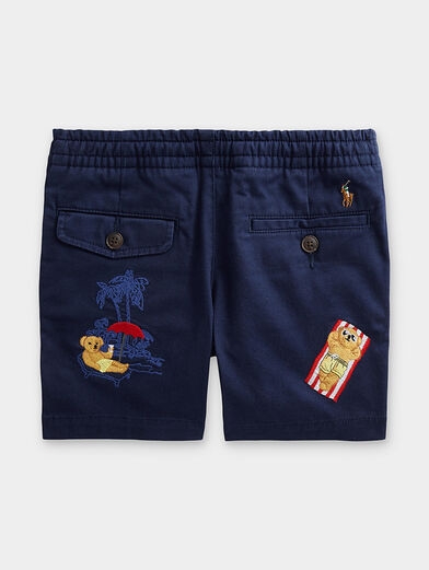 Blue shorts with Polo Bear embroidery - 2