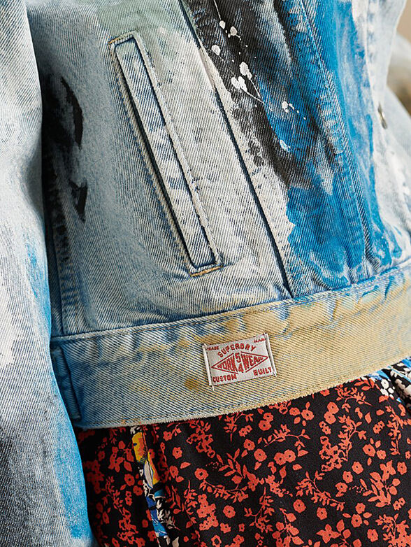 Denim jacket with colorful print  - 6
