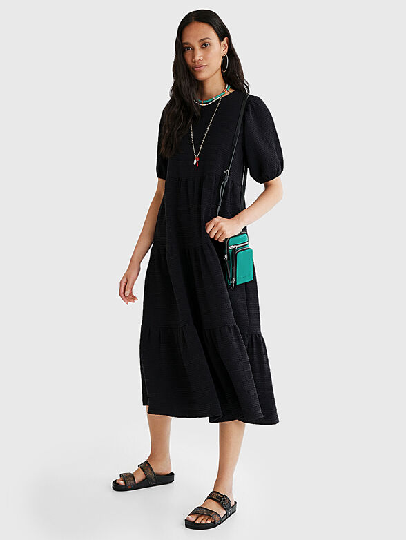 Black dress with short sleeves - 6