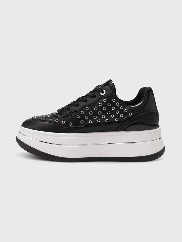 HAYES leather sports shoes on platform - 3