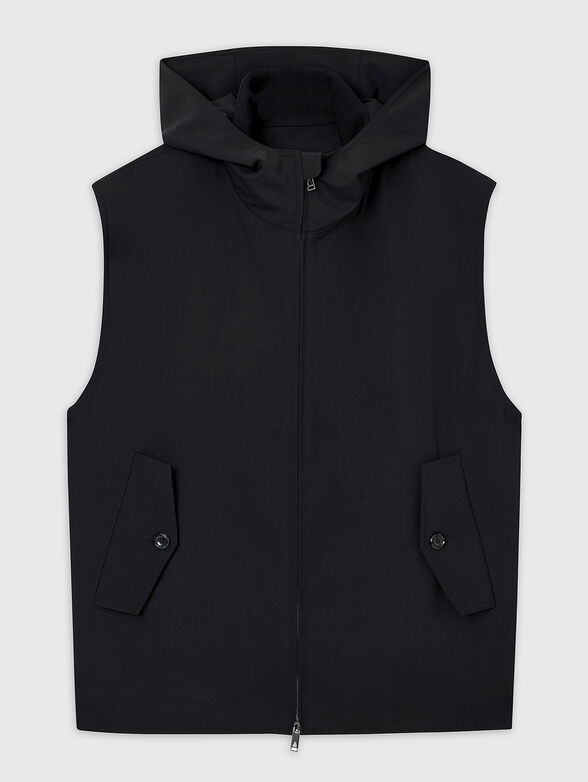 Wool-blend cardigan with a hood - 1