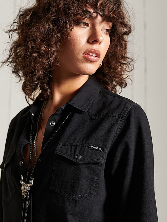 Shirt with long sleeves and pockets - 4