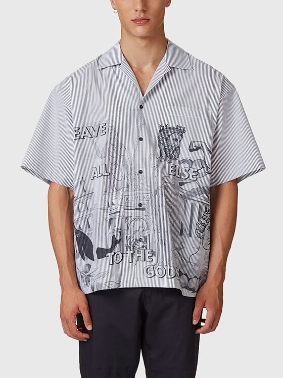 Striped shirt with print - 1