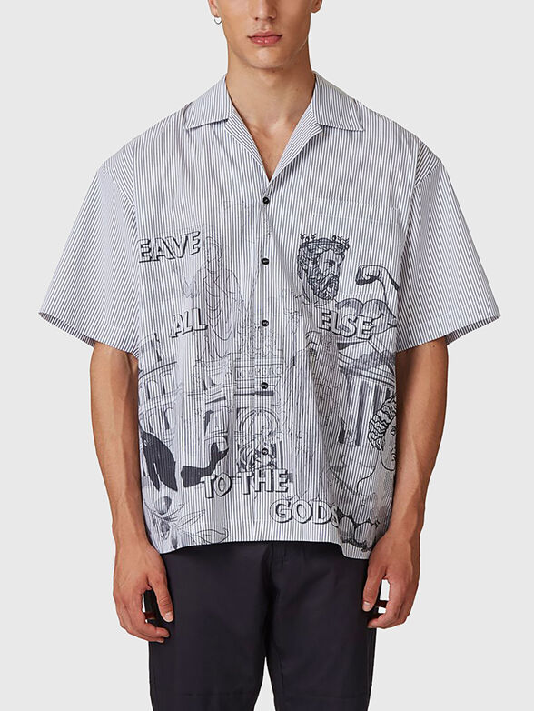 Striped shirt with print - 1