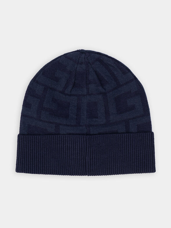 Black beanie with monogram logo - 2