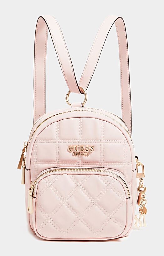 guess mini backpack pink Girls Padded in (25cm) Light Pink Guess Backpack -