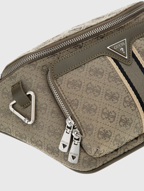 Waist bag with monogram logo print - 3