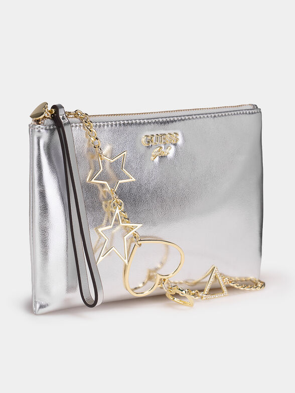 Clutch bag with accent strap - 5