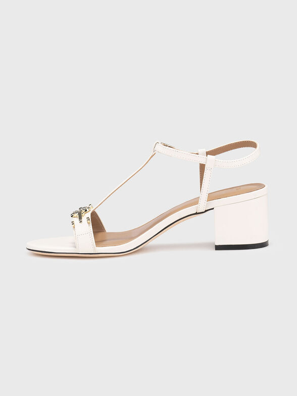 Leather heeled sandals - 4