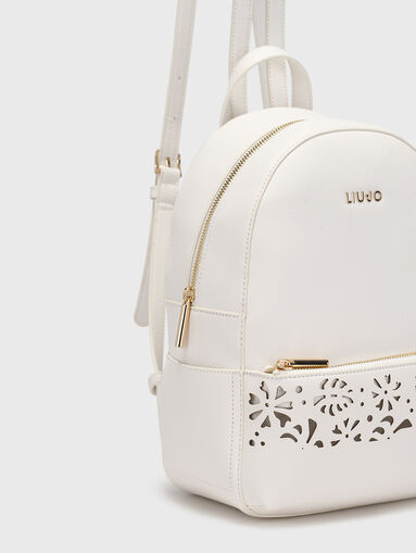 Black backpack with laser perforations - 4