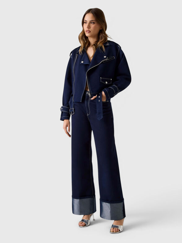 Denim biker jacket - 2