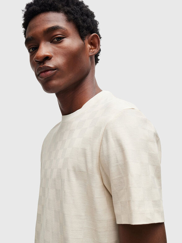 THOMPSON cotton T-shirt in dark blue - 4