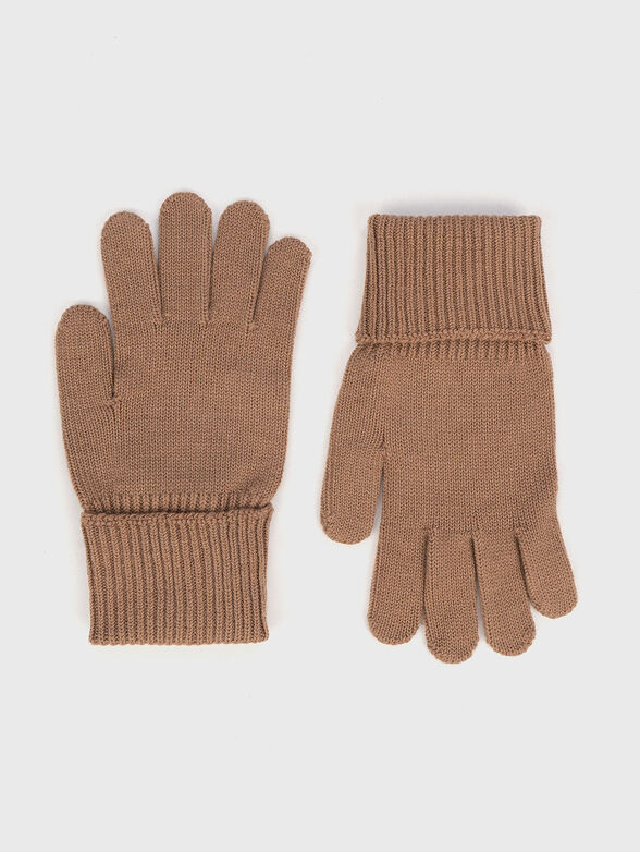 Wool blend gloves with logo - 2