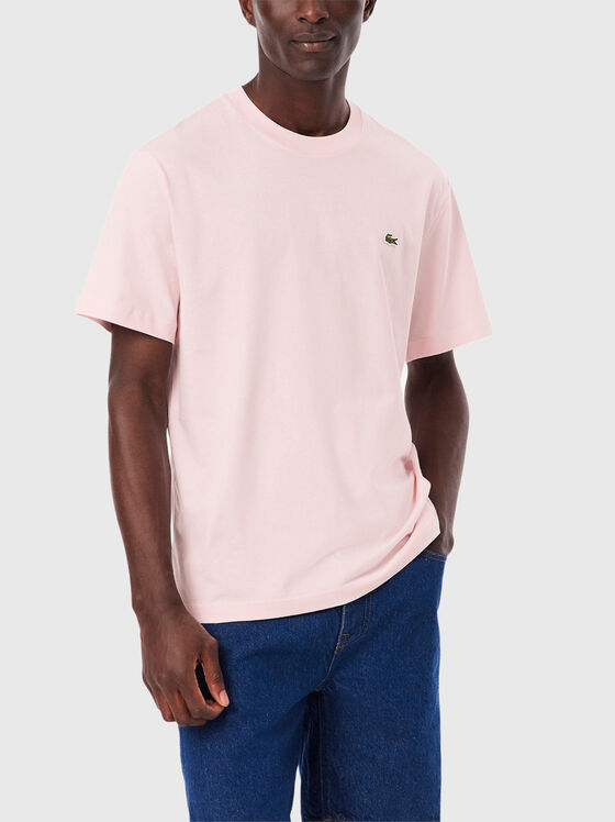 Тениска от памук с овално деколте - 1