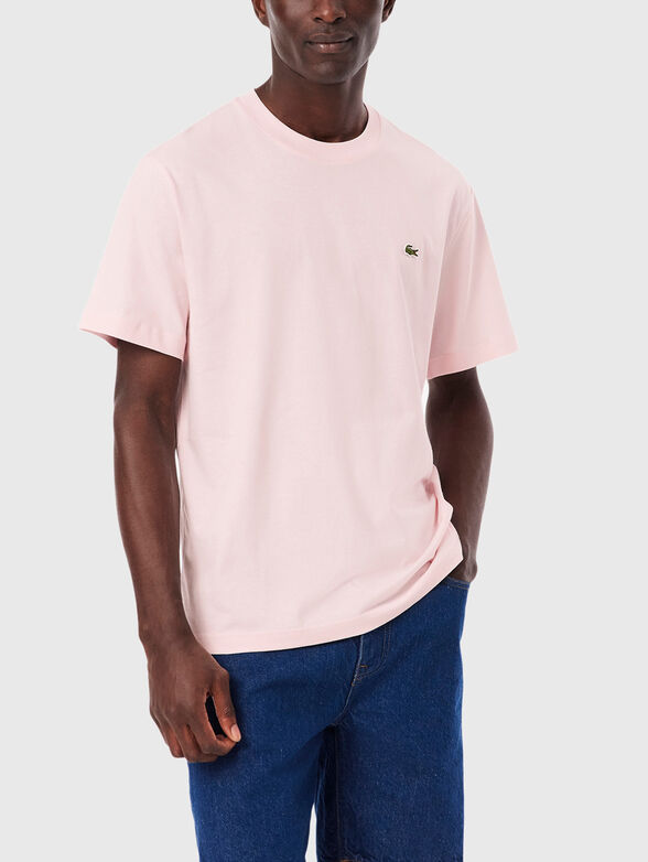 Beige cotton T-shirt  - 1