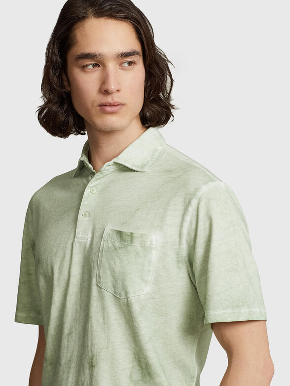 Green Polo-shirt with pocket - 4