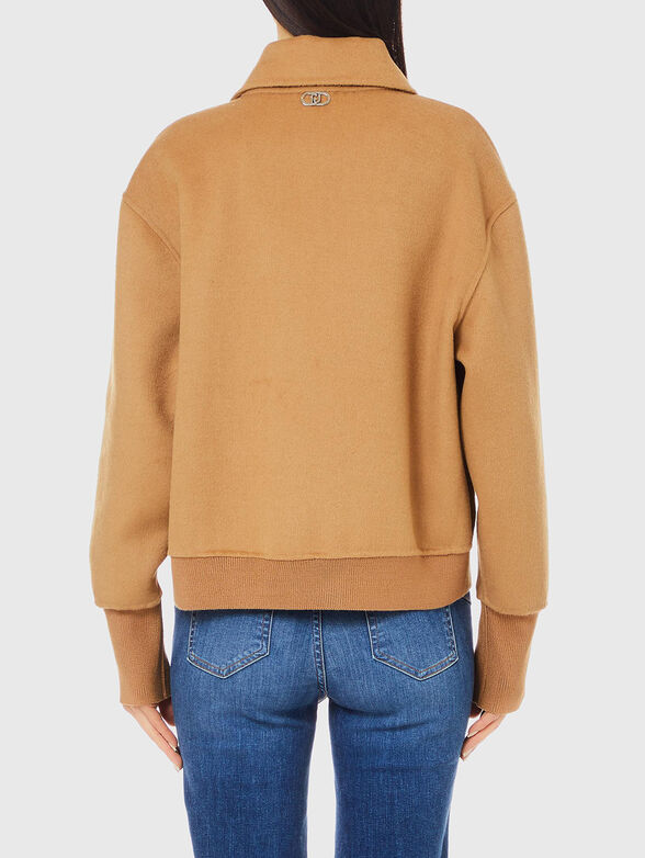 Black short coat with zipper - 2