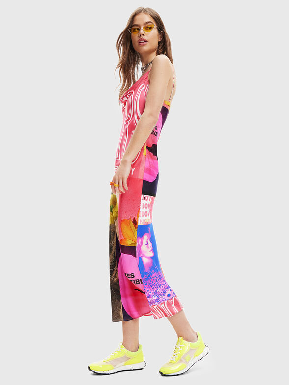 MONTPELLIER dress with multicolour print - 4