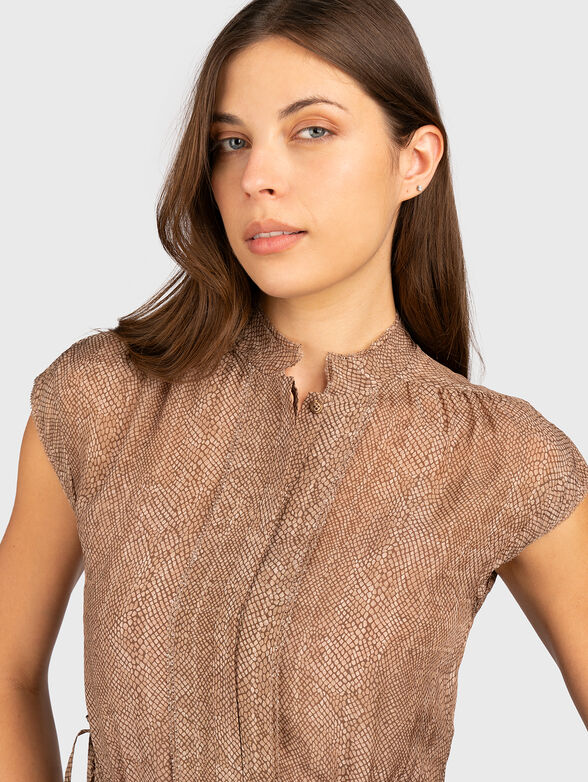 DECAPEY midi dress with animal print - 3