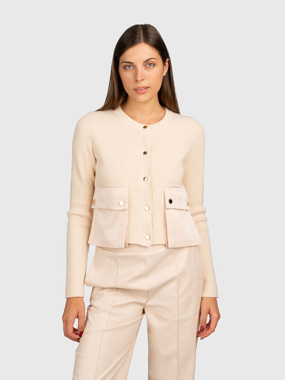 Black cardigan with pockets - 1