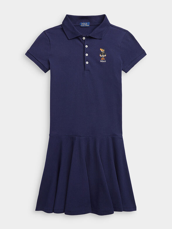 Blue dress with Polo Bear embroidery - 1