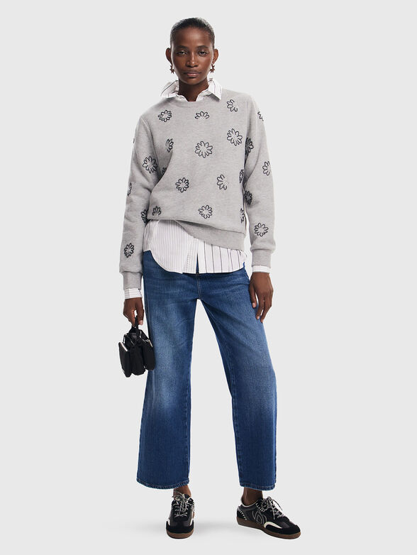 JOYA sweatshirt with floral accents - 2
