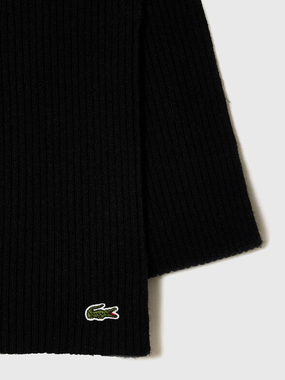 Wool scarf with logo detail - 2