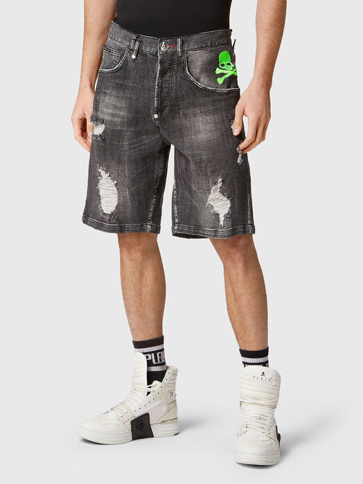 Black denim trousers SKULL&BONES