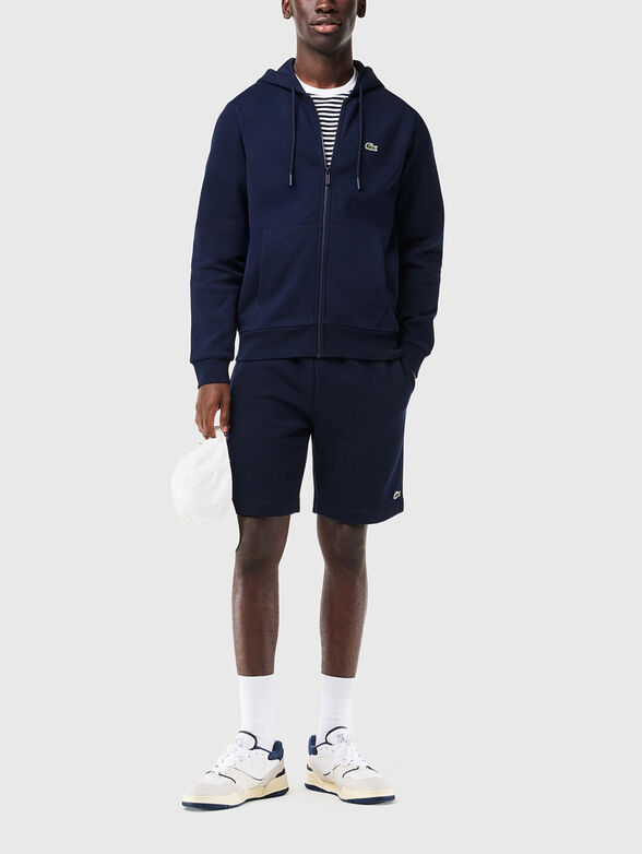 Cotton hooded sweatshirt in blue - 2