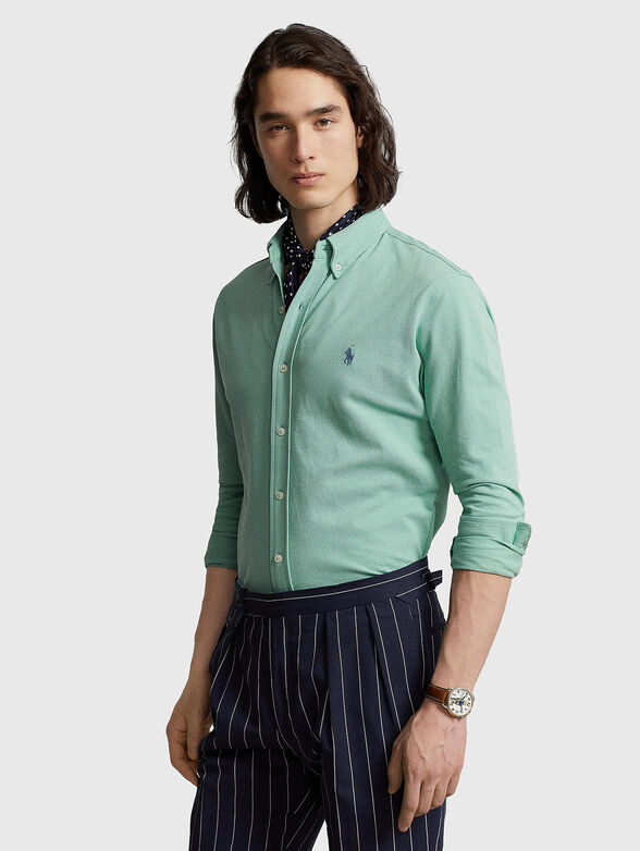 Logo-detail shirt in cotton  - 1