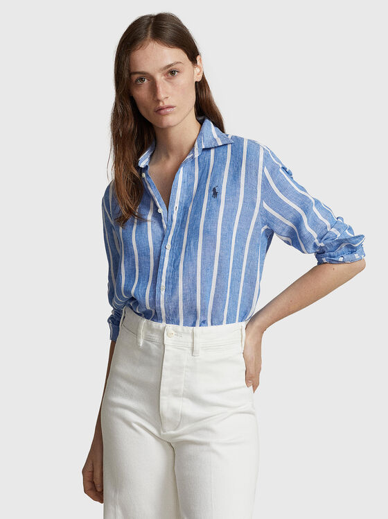 Striped shirt in linen  - 1