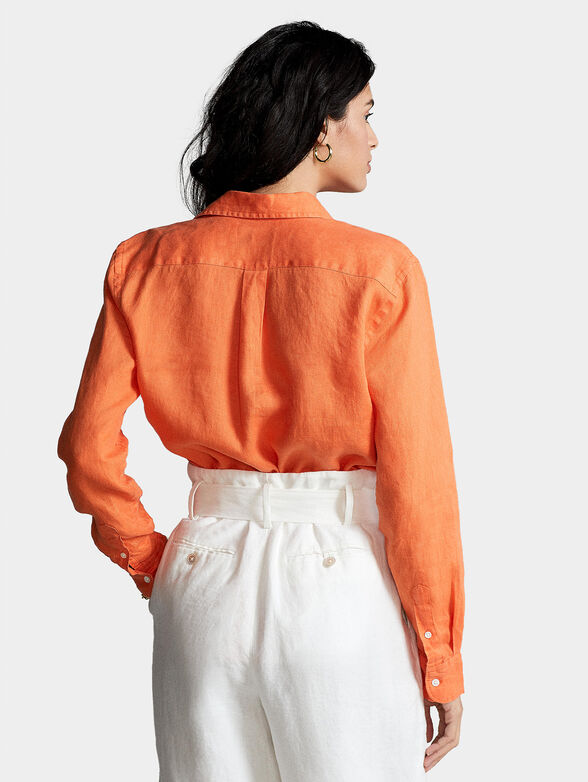 Linen shirt with long sleeve - 3