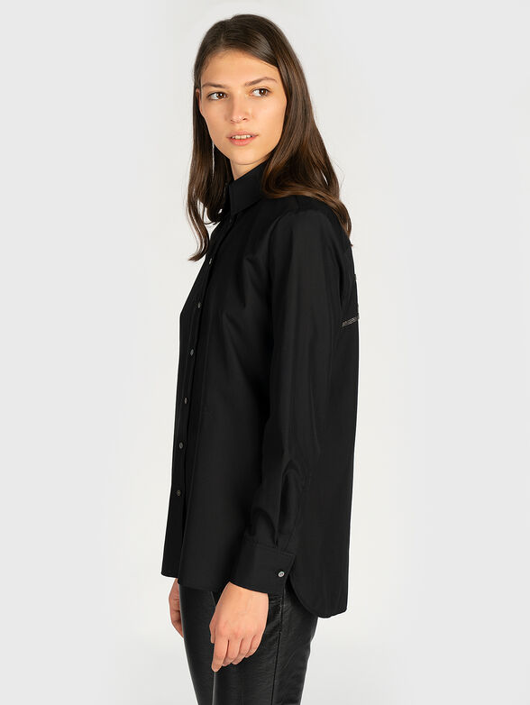 Cotton shirt with bead logo - 2