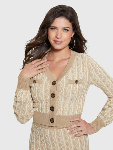 TIFFANY cropped cardigan in viscose blend - 5