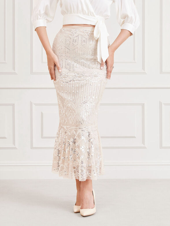 Midi skirt with sequins - 1