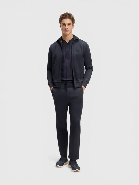 Cotton blend sweatshirt with zip - 2