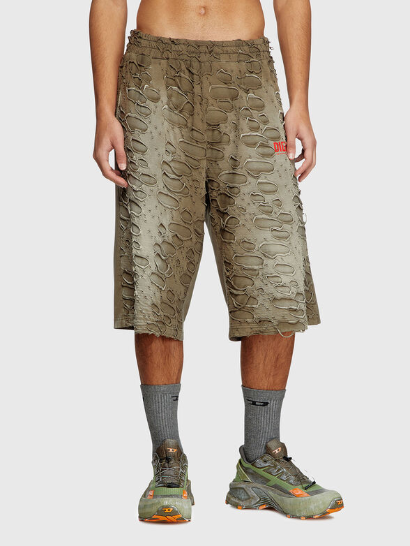 P-ECHIO-R1 shorts with rips - 1