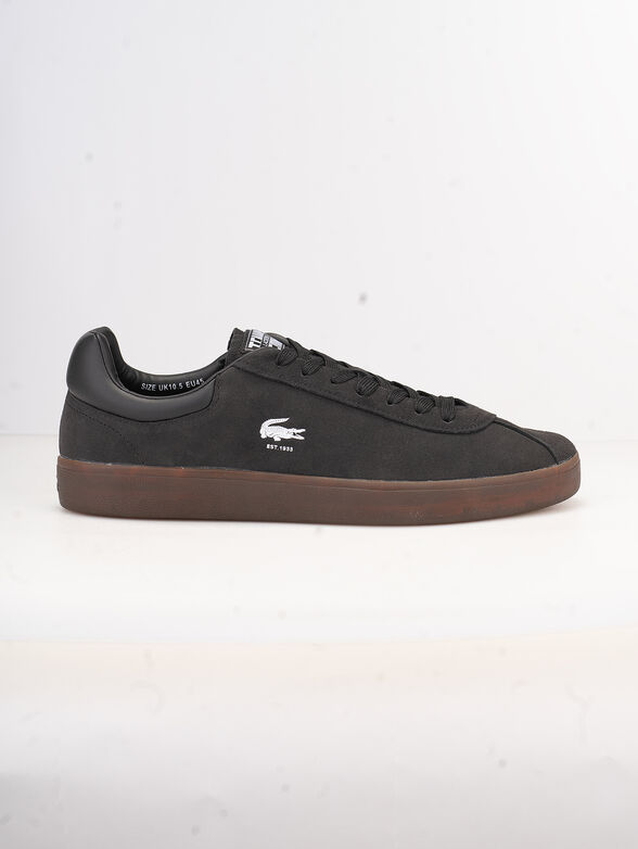 Suede sports shoes with logo - 1